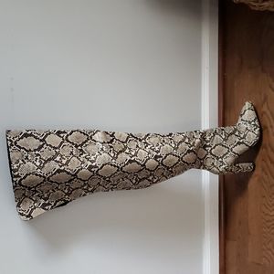 Thigh High Snakeskin Boots